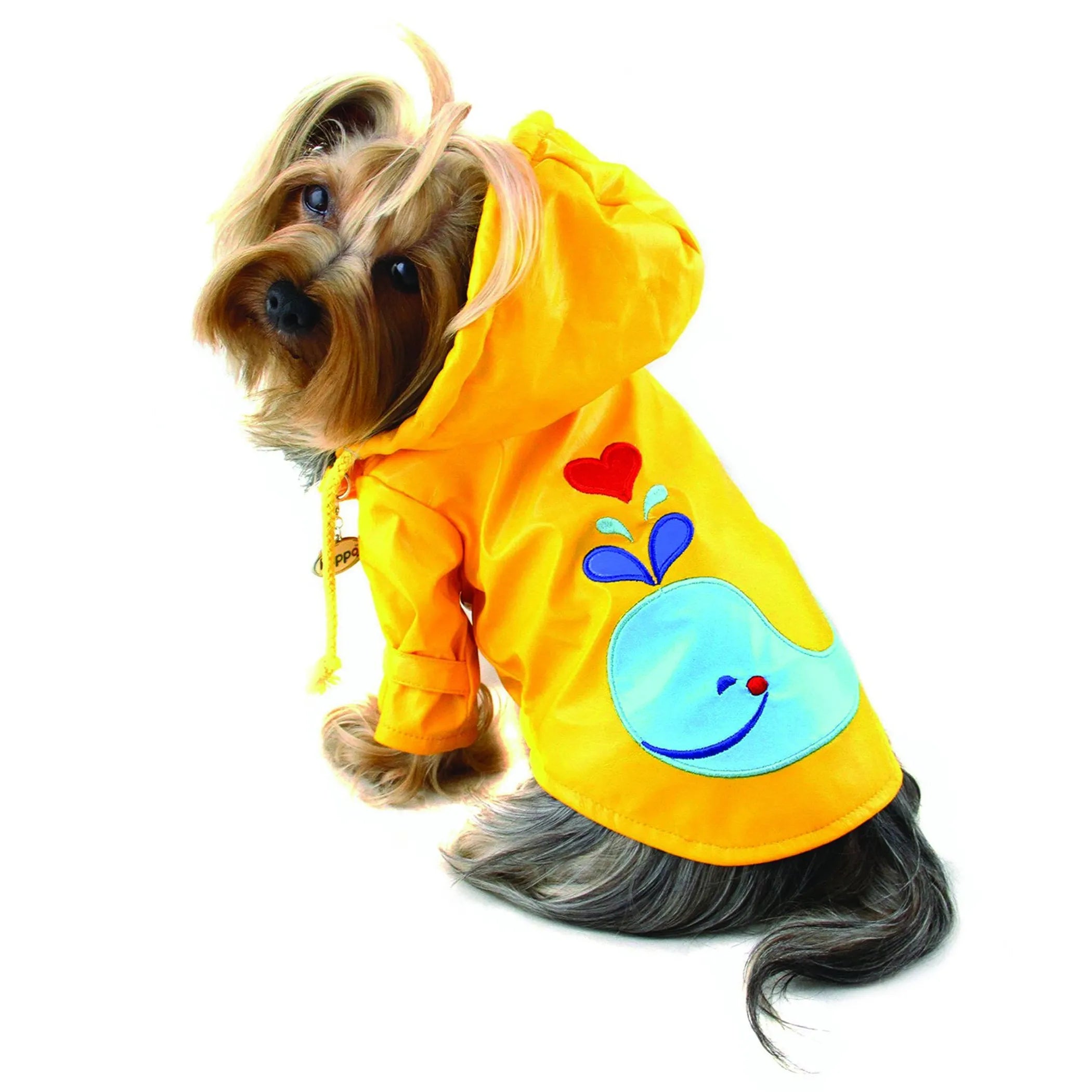 Cute Whale Dog Raincoat – Hooded, Cotton Lined & Water Resistant