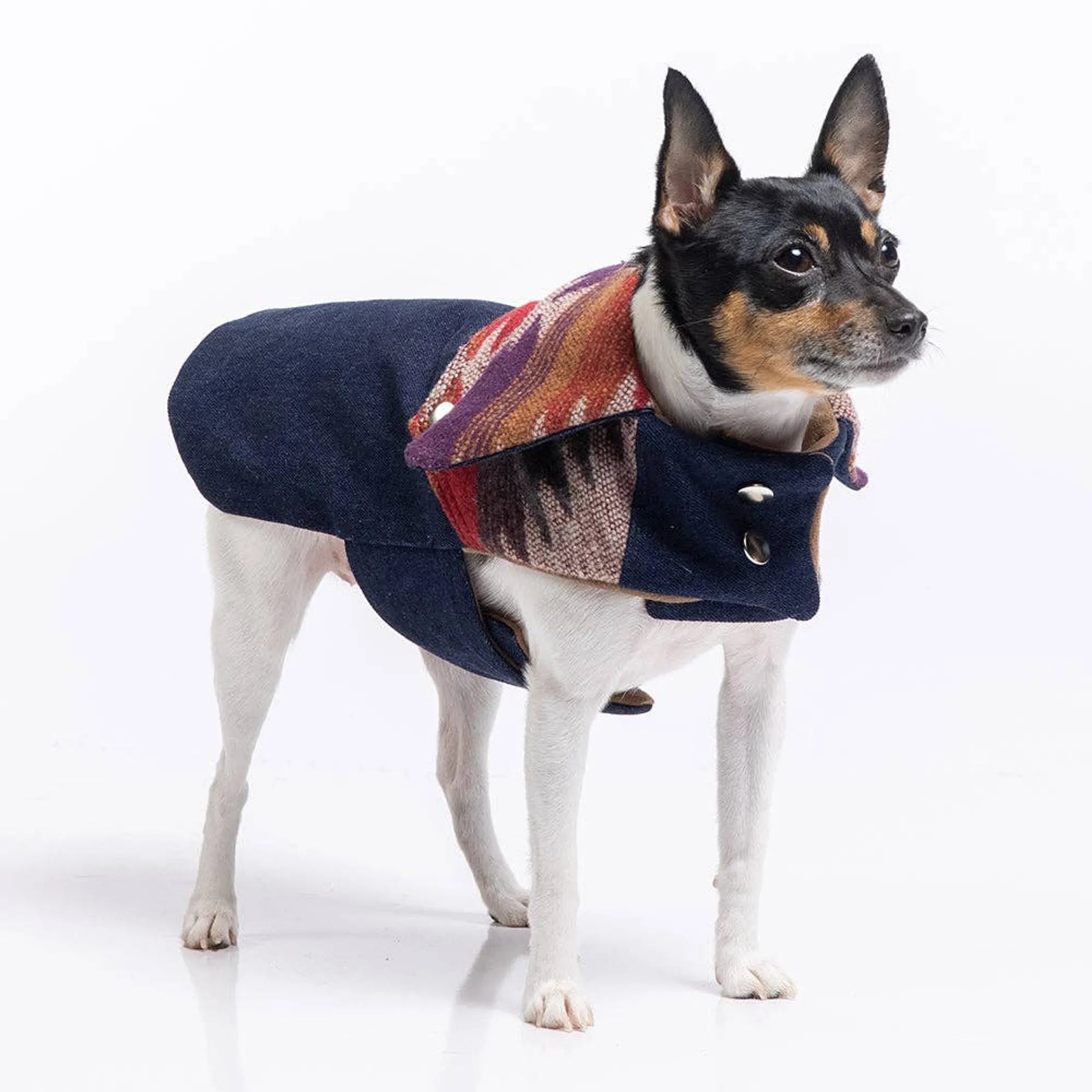 Ranch Coat for Dogs – Southwestern Denim & Wool Western-Style Dog Coat