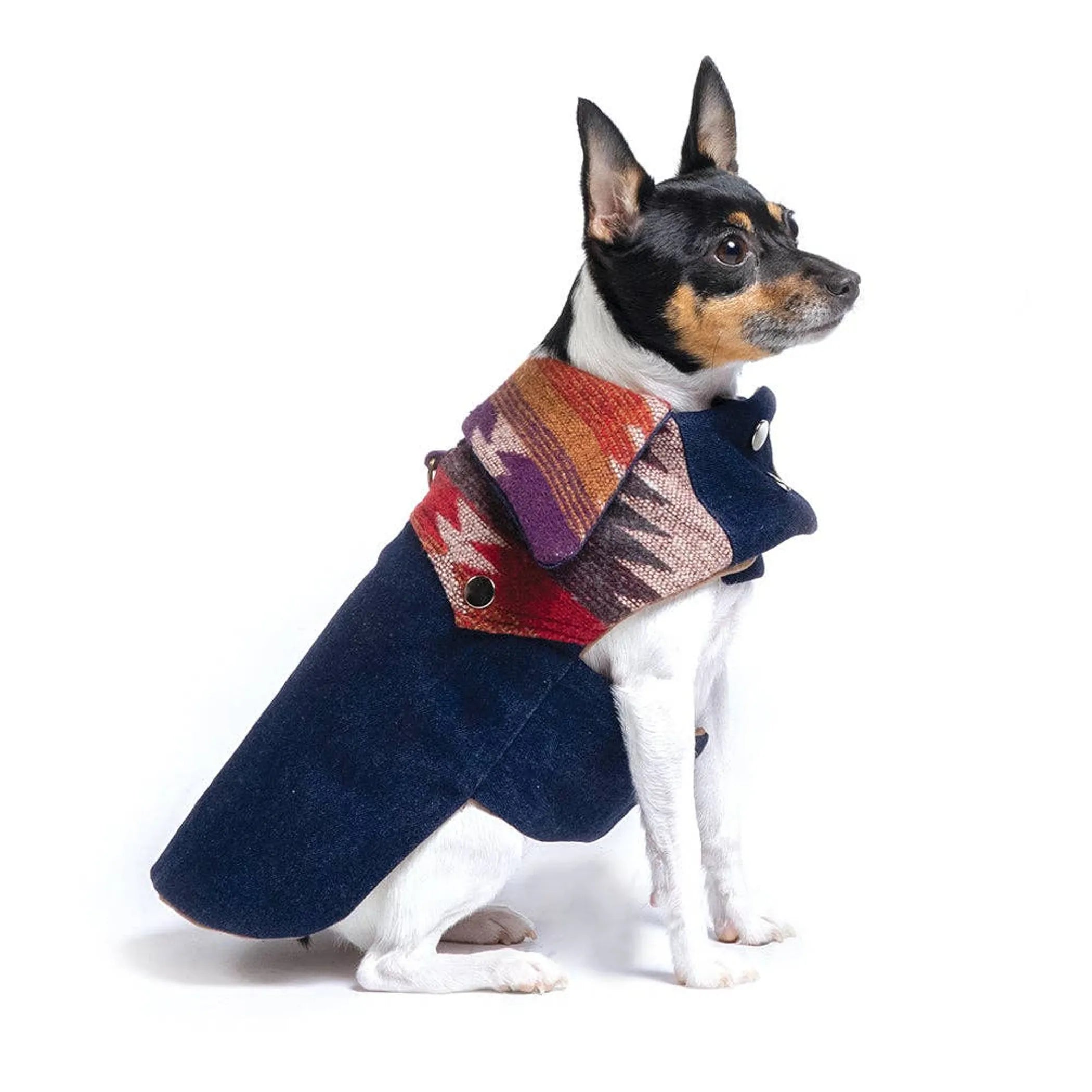 Ranch Coat for Dogs – Southwestern Denim & Wool Western-Style Dog Coat