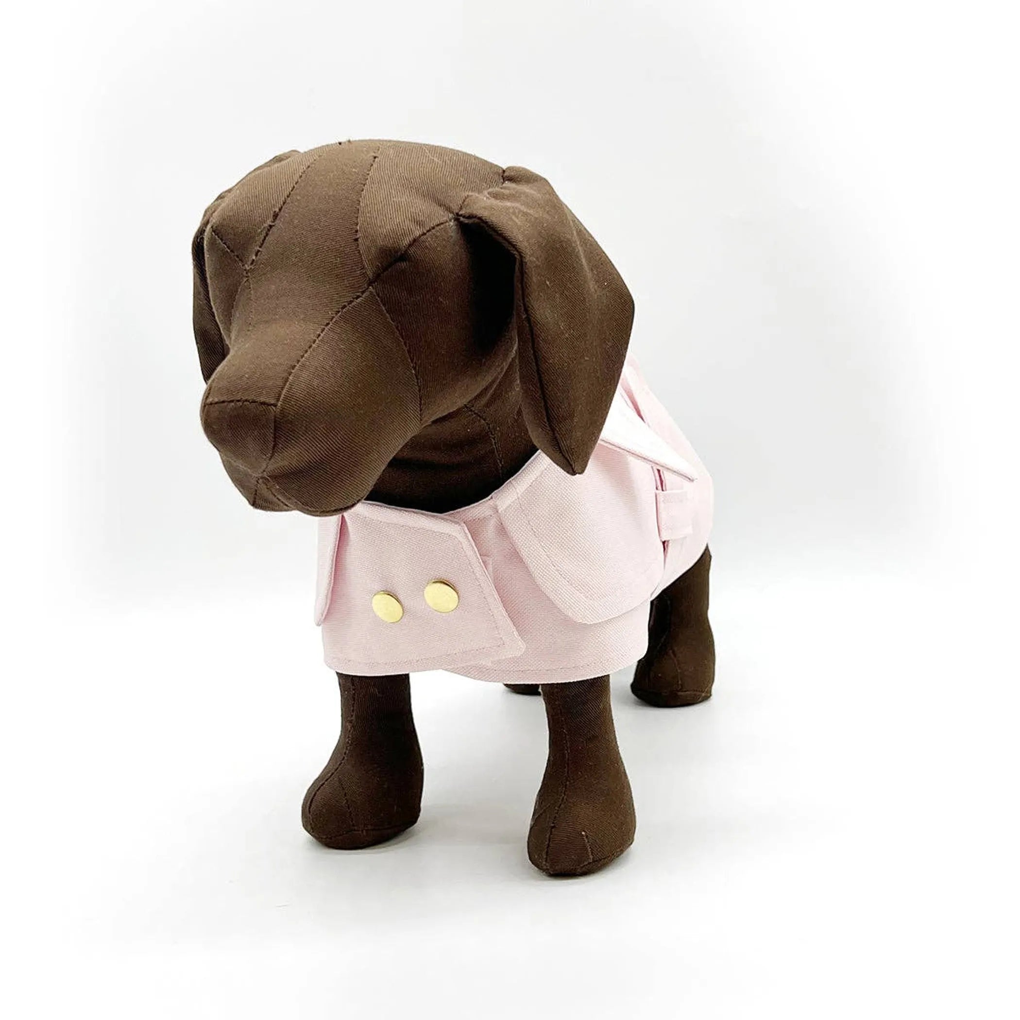 Belted Trench Coat for Dogs – Classic Cotton Canvas Spring Dog Coat